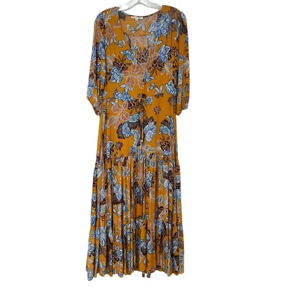 Abel the Label Mango Magic Boho Lagenlook women's maxi dress size XS - Picture 2 of 7